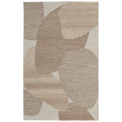 Pollock Modern Watercolor, Brown/Tan/Ivory, 5' x 8' Area Rug