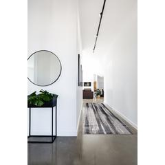 Micah Gradient Streak Metallic Runner, Black/Metallic Silver, 2ft-10in x 7ft-10in, 6943338FBLKSLVI71