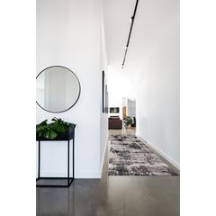 Micah Modern Abstract Rug, Ivory Bone/Black, 2ft - 10in x 7ft - 10in, Runner, 6943339FBLK000I71