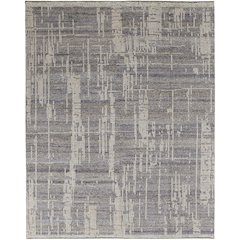 Alford Modern Abstract, Gray/Ivory/Taupe, 5'-6" x 8'-6" Area Rug