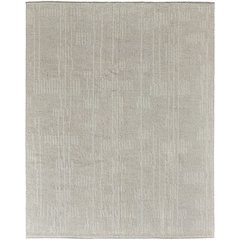 Alford Modern Solid, Ivory/Tan, 5'-6" x 8'-6" Area Rug