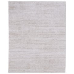 Deja Modern Solid, Ivory/Silver, 9'-0" x 12'-8" Area Rug