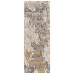 Waldor Metallic Abstract Rug, Golden Glow/Ivory, 2ft-10in x 7ft-10in, Runner, 7353970FGLDBIRI71