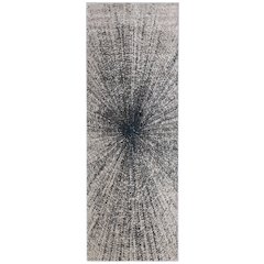Micah Modern Abstract, Ivory/Gray/Blue, 2'-10" x 7'-10" Runner