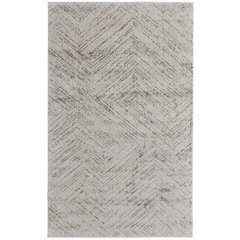 Vancouver Modern Geometric, Ivory/Tan/Brown, 4' x 6' Accent Rug