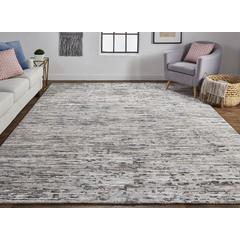 Conroe Luxe Abstract Hand Knot Accent Rug, Gunmetal/Silver Blue2ft x 3ft, CRO6821FGRY000P00