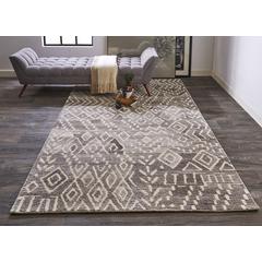 Asher Lustrous Distressed Wool Rug, Vapor Gray/White, 10ft x 14ft Area Rug, 8638771FTPENATH00