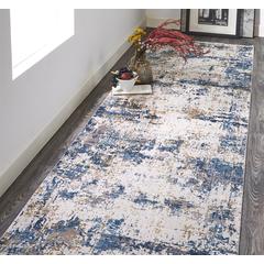 Cadiz Gradient Luster Rug, Light Blue/Ivory, 3ft - 1in x 10ft, Runner, 8663891FBLUIVYI89