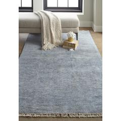 Caldwell Vintage Space Dyed Wool Rug, Classic Blue/Beige, 10ft x 14ft Area Rug, 8798804FBLU000H00