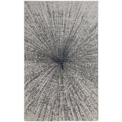 Micah Modern Abstract, Ivory/Gray/Blue, 1'-8" x 2'-10" Accent Rug