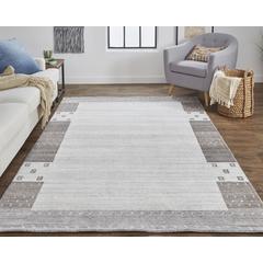 Legacy Contemporary Gabbeh Rug, Light Gray/Opal Gray, 2ft x 3ft Accent Rug, 9836575FLGY000P00
