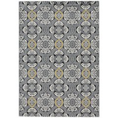 Bleecker Modern Damask, Ivory/Gray/Yellow, 10' x 13'-2" Area Rug