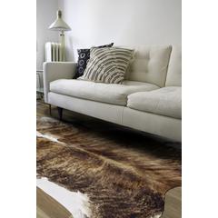 Bartlett Premium On-Hair Cowhide, Brindle Light Brown with White, Small, ARGCOWHDEXOLHTQ01