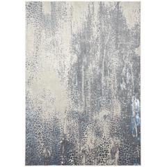 Azure Modern Metallic Watercolor Rug, Teal/Gray/Beige, 10ft x 13ft-2in Area Rug, AZR3401FGRYBLUH13