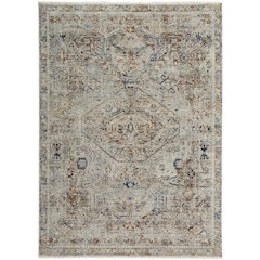 Kaia Transitional Medallion, Tan/Orange/Red, 7'-10" x 9'-6" Area Rug