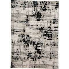 Micah Modern Abstract, Black/White/Gray, 9'-2" x 12' Area Rug