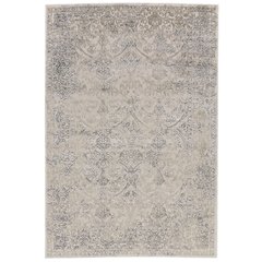 Prasad Distressed Ornamental Rug, Light Gray/Ivory, 8ft x 11ft Area Rug, 6703682FLGY000G99