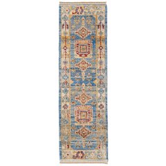 Fillmore Traditional Geometric, Blue/Yellow/Red, 2'-6" x 12' Runner