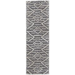 Mynka Transitional Diamond, Gray/Ivory, 2'-6" x 8' Runner