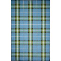 Crosby Eco-Friendly PET Dhurrie, Horizon Blue/Green, 5ft x 8ft Area Rug, 8830565FBLU000E10
