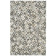 Estelle Transitional Animal Print, White/Black/Gray, 6' x 9' Area Rug