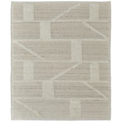 Ashby Transitional Geometric, Tan/Ivory, 3'-6" x 5'-6" Accent Rug