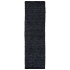 Luna Hand Woven Marled Wool Rug, Black/Dark Gray, 2ft - 6in x 8ft, Runner, 5798049FBLK000I6A