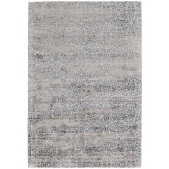 Nadia Distressed Damask Rug, Aegean Blue/Opal Gray, 5ft x 8ft Area Rug, 6678389FSMK000E10