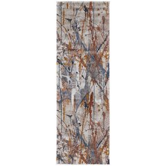 Gilmore Modern Watercolor, Blue/Orange/Gray, 2'-6" x 8' Runner