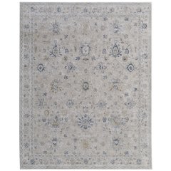 Pasha Transitional Floral & Botanical, Ivory/Taupe/Blue, 5' x 7'-6" Area Rug