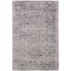 Nadia Distressed Geometric Rug, Opal Gray/Eggplant Purple, 5ft x 8ft Area Rug, 6678377FMSH000E10