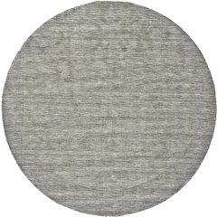 Luna Hand Woven Marled Wool Rug, Light/Warm Gray, 8ft x 8ft Round, 5798049FLGY000N80