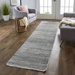 Janson Classic Striped Rug, Dark/Warm Gray, 2ft - 6in x 10ft, Runner, I92I6065DGY000I10