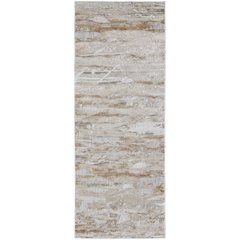 Laina Transitional Abstract, Tan/Ivory/Pink, 3' x 8' Runner