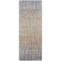 Laina Transitional Gradient & Ombre, Tan/Brown/Blue, 3' x 12' Runner