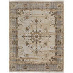 Celene Traditional Bordered, Tan/Brown/Gray, 3'-9" x 5'-7" Accent Rug