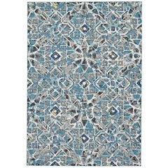 Brixton Modern Geometric, Blue/Ivory/Taupe, 10' x 13'-2" Area Rug