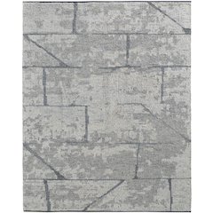 Alford Modern Abstract, Gray/Silver, 5'-6" x 8'-6" Area Rug