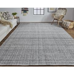 Naples Space Dyed In/Outdoor Flatweave, Charcoal Gray, 5ft x 8ft Area Rug, NAP0751FGRY000E10