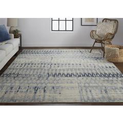 Palomar Hand Knot Abstract Accent Rug, Light Beige/Denim Blue, 2ft x 3ft, PAL6631FBLU000P00