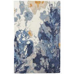 Dafney Transitional Floral & Botanical, Blue, 10' x 14' Area Rug