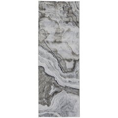 Gaspar Modern Abstract, Taupe/Gray/Blue, 2'-10" x 8' Runner