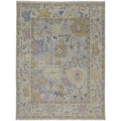 Karina Traditional Persian, Gray/Purple/Gold, 7'-9" x 9'-9" Area Rug