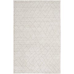 Redford Transitional Solid, Ivory/Gray, 5' x 8' Area Rug