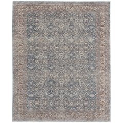 Marquette Transitional Oriental, Blue/Red, 9'-6" x 12'-7" Area Rug