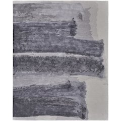 Anya Transitional Abstract, Gray/Blue/Ivory, 9' x 12' Area Rug