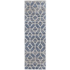 Mynka Transitional Diamond, Blue/Ivory, 2'-6" x 8' Runner