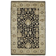 Drake Traditional Oriental, Black/Gold, 5'-6" x 8'-6" Area Rug