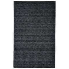 Luna Hand Woven Marled Wool Rug, Black/Dark Gray, 9ft-6in x 13ft-6in Area Rug, 5798049FBLK000H50