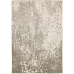 Aura Modern Abstract, Ivory/Gray/Gold, 3'-11" x 6' Accent Rug